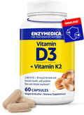 Enzymedica Vitamina D3 (5000 UI) y K2 MK-7 (90 mcg) - 60 Cápsulas