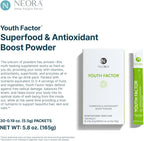 NEORA Youth Factor Superalimento en Polvo - Apoyo para Piel, Cabello y Uñas - 30 Sobres