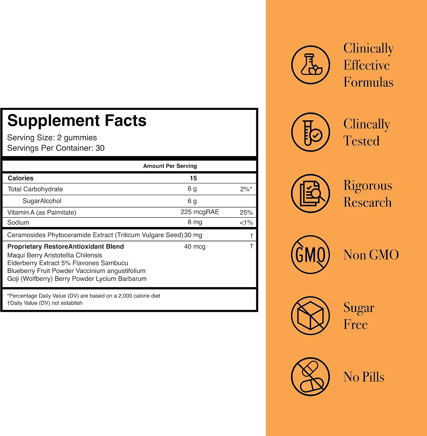 Glotrition Afterglo Gummies – Luteína y Antioxidantes para la Protección de la Piel 60 unidades