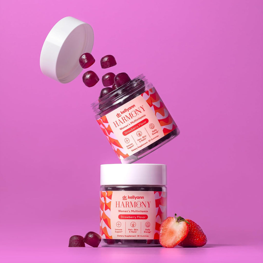 Dr. Kellyann Multivitamínico en Gominolas - Completo con Nutrientes Esenciales, Sabor Fresa, 30 Gominolas