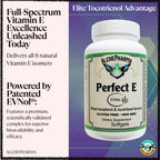 Perfect E - Patented EVNol® Brand tocotrienols Full Spectrum tocotrienol Complex w/Highest Ratio of Alpha, beta, Gamma, and Delta-tocotrienols (268mg - 400 IU) (30)