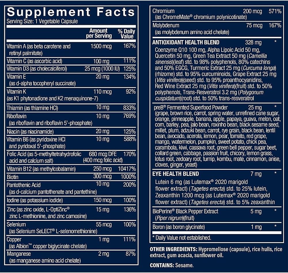 Vthrive Biocative Multivitamin para Hombre - 30 Cápsulas