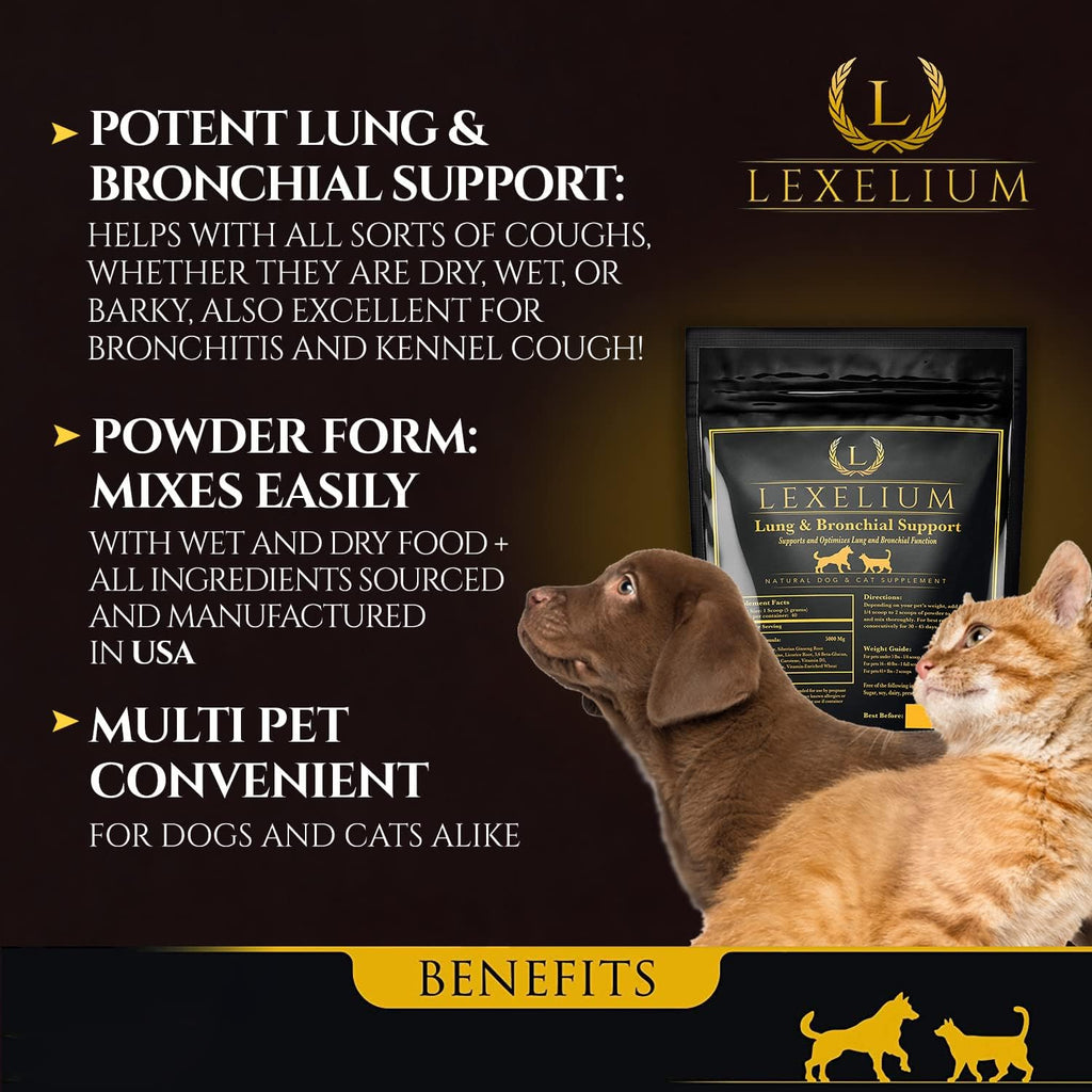 Lexelium Complemento Pulmonar y Bronquial para Perros y Gatos - 200g