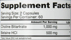 Roex Colina Bitartrato 1000 mg con Betaína HCl - 120 Cápsulas