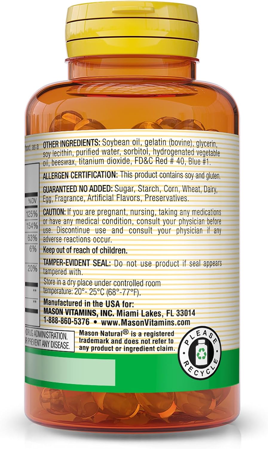 MASON NATURAL B Complex – Vitamins B1, B2, B6, B12, & Folic Acid