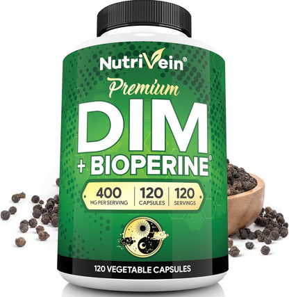 Nutrivein Premium DIM 400 mg con Bioperina - 120 Cápsulas – Image 1
