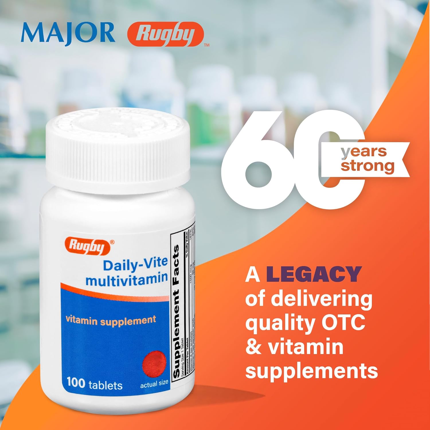 Rugby Daily-Vite Multivitamin - 100 Tablets (2 Pack)