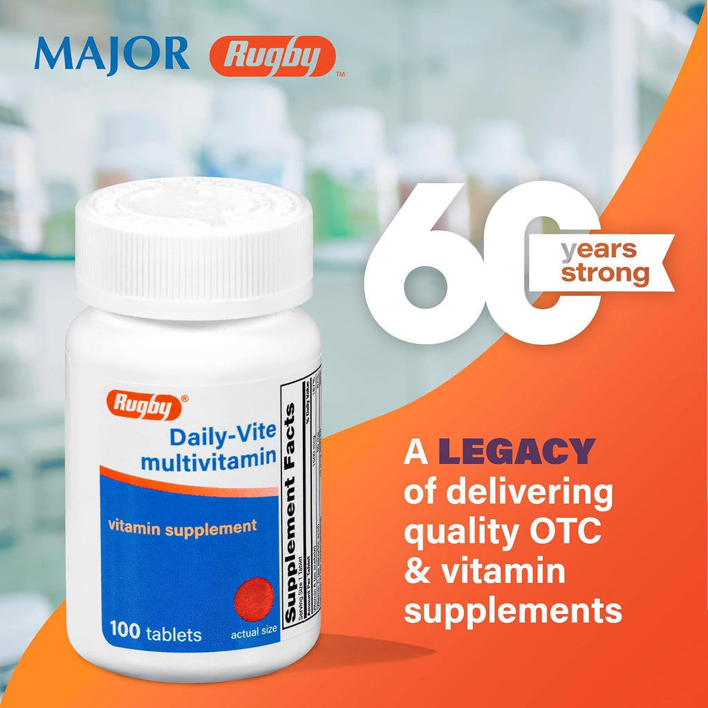 Rugby Daily-Vite Multivitaminas - Complemento Vitamínico Diario - 100 Comprimidos