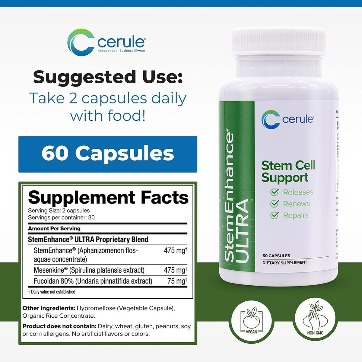 Cerule StemEnhance Ultra Pack Doble – Suplemento de Células Madre – 120 Cápsulas – Image 7