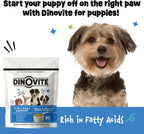 Dinovite Probiótico para Cachorros - Complemento Alimenticio Digestivo y para la Piel con Omega-3, 90 porciones