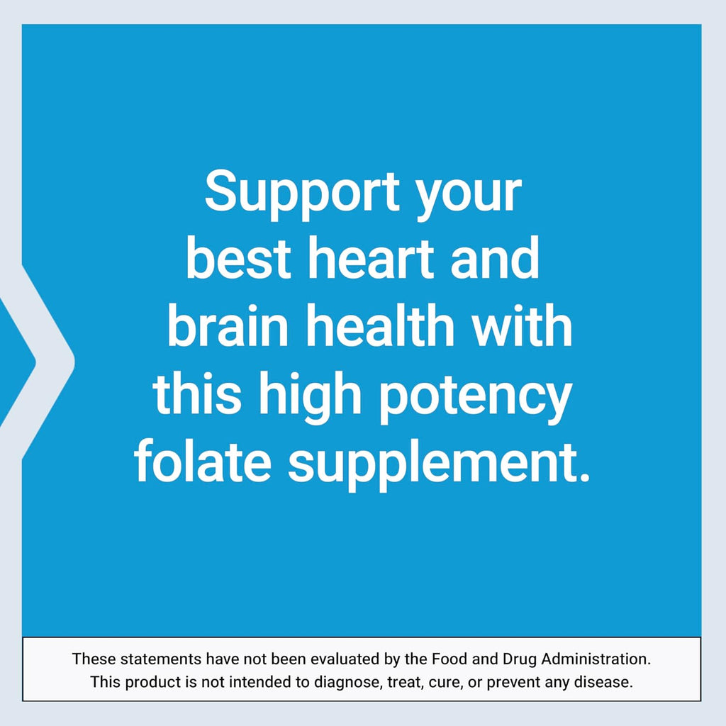 Life Extension Folato Optimizado de Alta Potencia – L-metilfolato – 8500 mcg DFE – Sin Gluten, No-GMO, Vegetariano – 30 Comprimidos