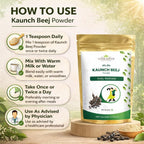 VEDIKROOTS Kaunch Beej Polvo | Polvo de Semilla de Mucuna Pruriens Puro | Hierba Ayurvédica Tradicional | 100g