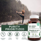 Natural Nutra Vitamina A y D, 100 Cápsulas Blandas