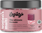 Chewsy Multivitamínico para Mujeres – 23 Nutrientes con Probióticos, Biotina y Arándano – 30 Días
