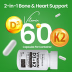 NAhmeds Vitamina D3 + K2 Extra Strength – 60 Cápsulas