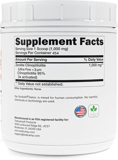 TODICAMP Zeolite Detox Sorbolit - Zeolite Binder Supplement for Full Body Detox - Gut Cleanse, Cellular and Liver Detox (1 – Image 2
