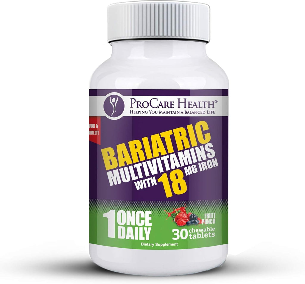 ProCare Health Multivitamínico Masticable Bariátrico con Hierro 18mg - 30 Comprimidos Sabor Fruta
