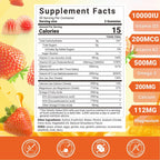 Wiszeen Vitamin D3 K2 Gummies, Sin Azúcar, con Omega 3, Calcio y Magnesio