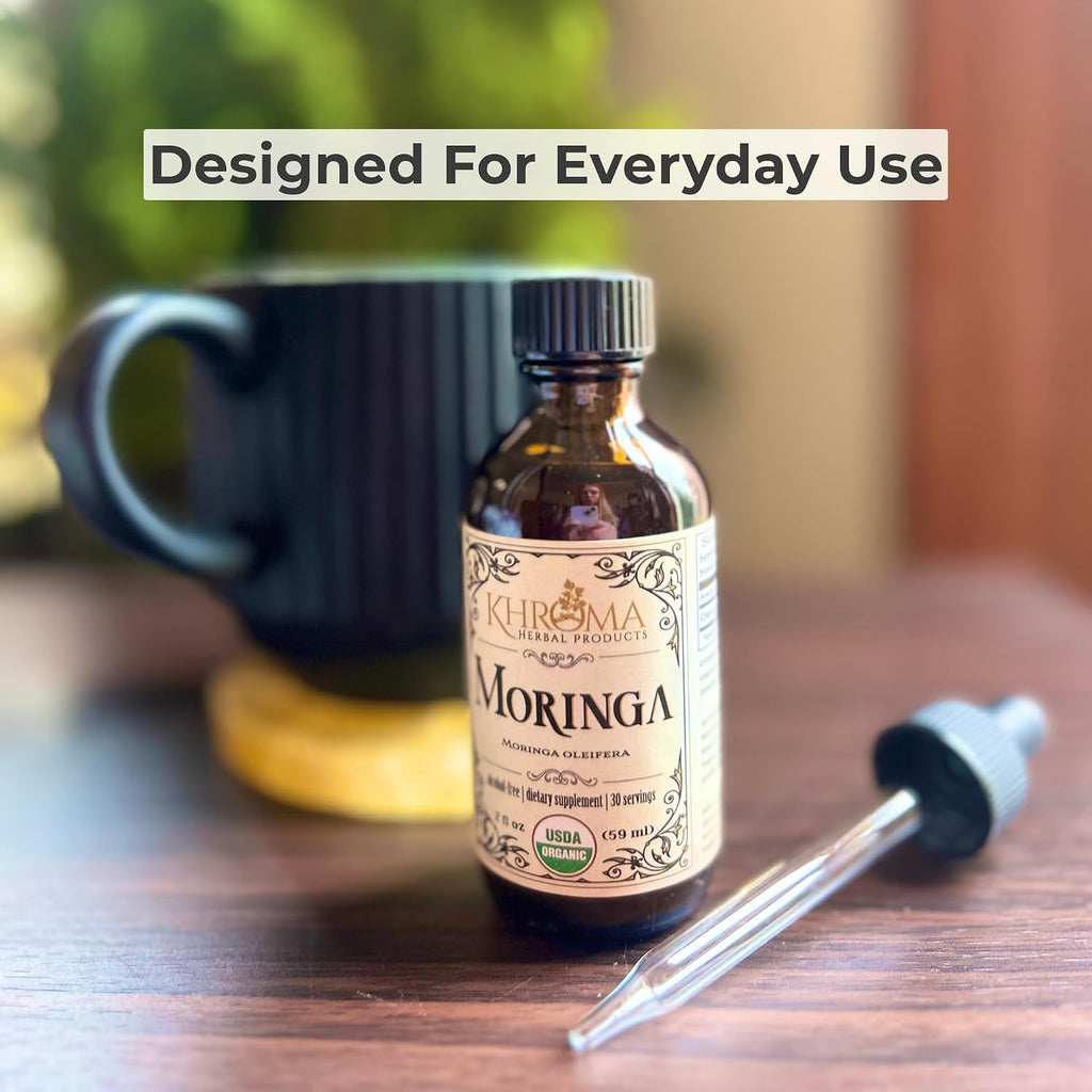 Organic Moringa - 2 oz Liquid in a Glass Bottle - 30 Servings