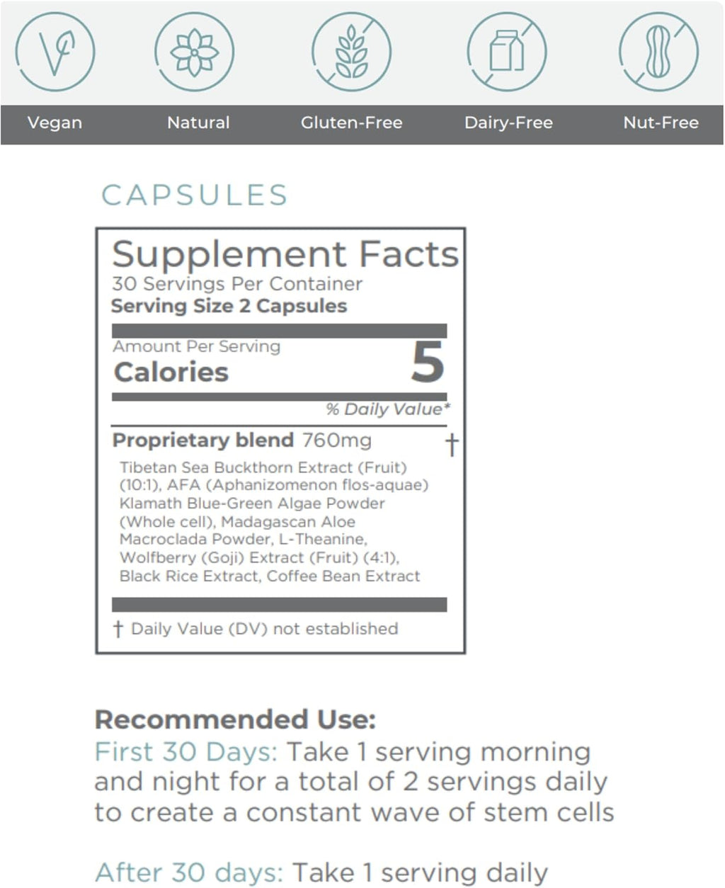 HEALTHY home StemActive Stem Cell Support Supplement - 60 Cápsulas