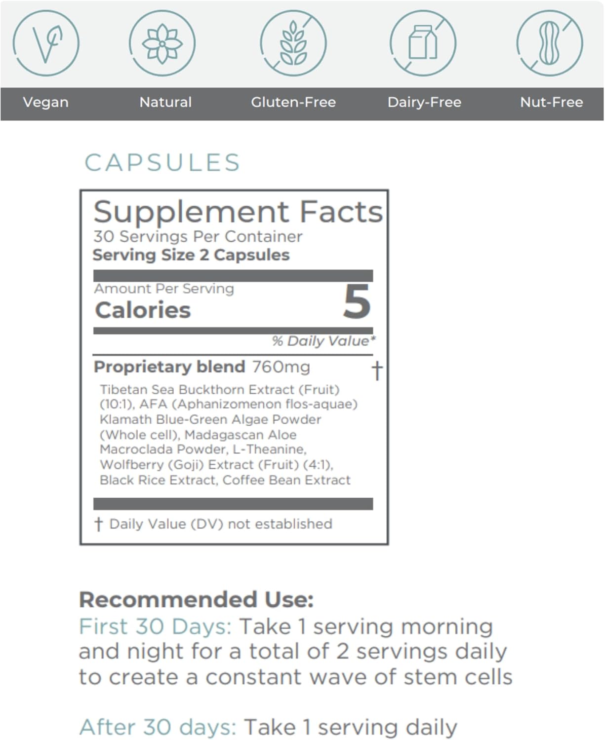 HEALTHY home StemActive Stem Cell Support Supplement - 60 Cápsulas