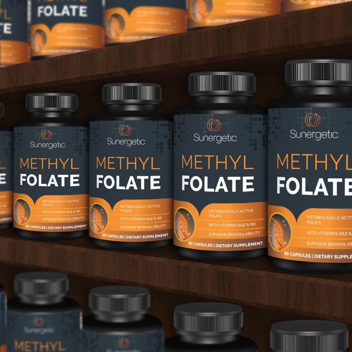 Sunergetic Premium Methyl Folate Supplement – with Methylated Vitamin B12 and Vitamin B6 – Metabolically Active Folate as – Image 4
