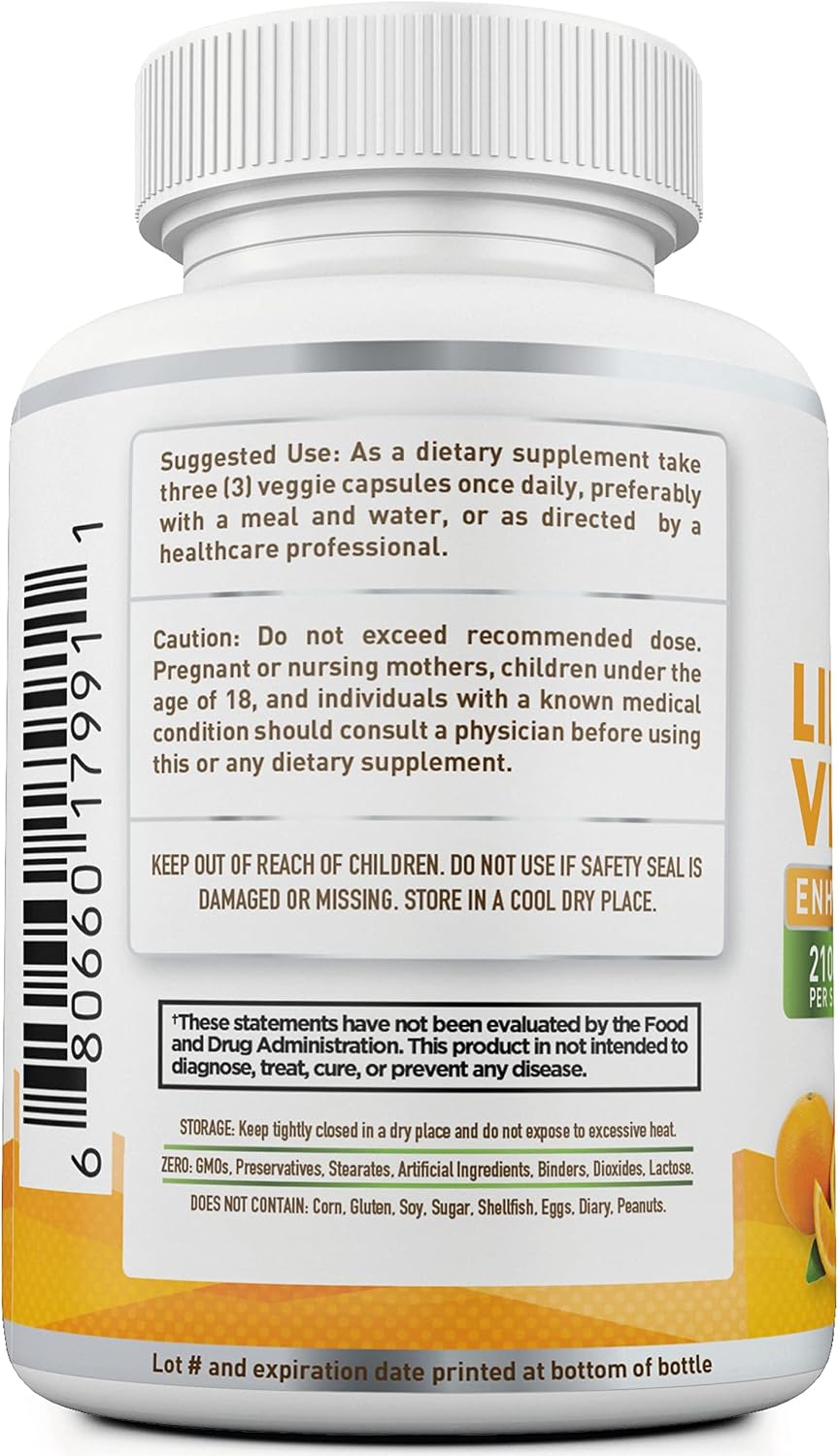 NURTURE ALLEY Vitamina C Liposomal 2100 mg, 180 Cápsulas - Alta Absorción