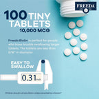 FREEDA Biotina 10.000 mcg – Pequeñas pastillas para el cabello, la piel y las uñas