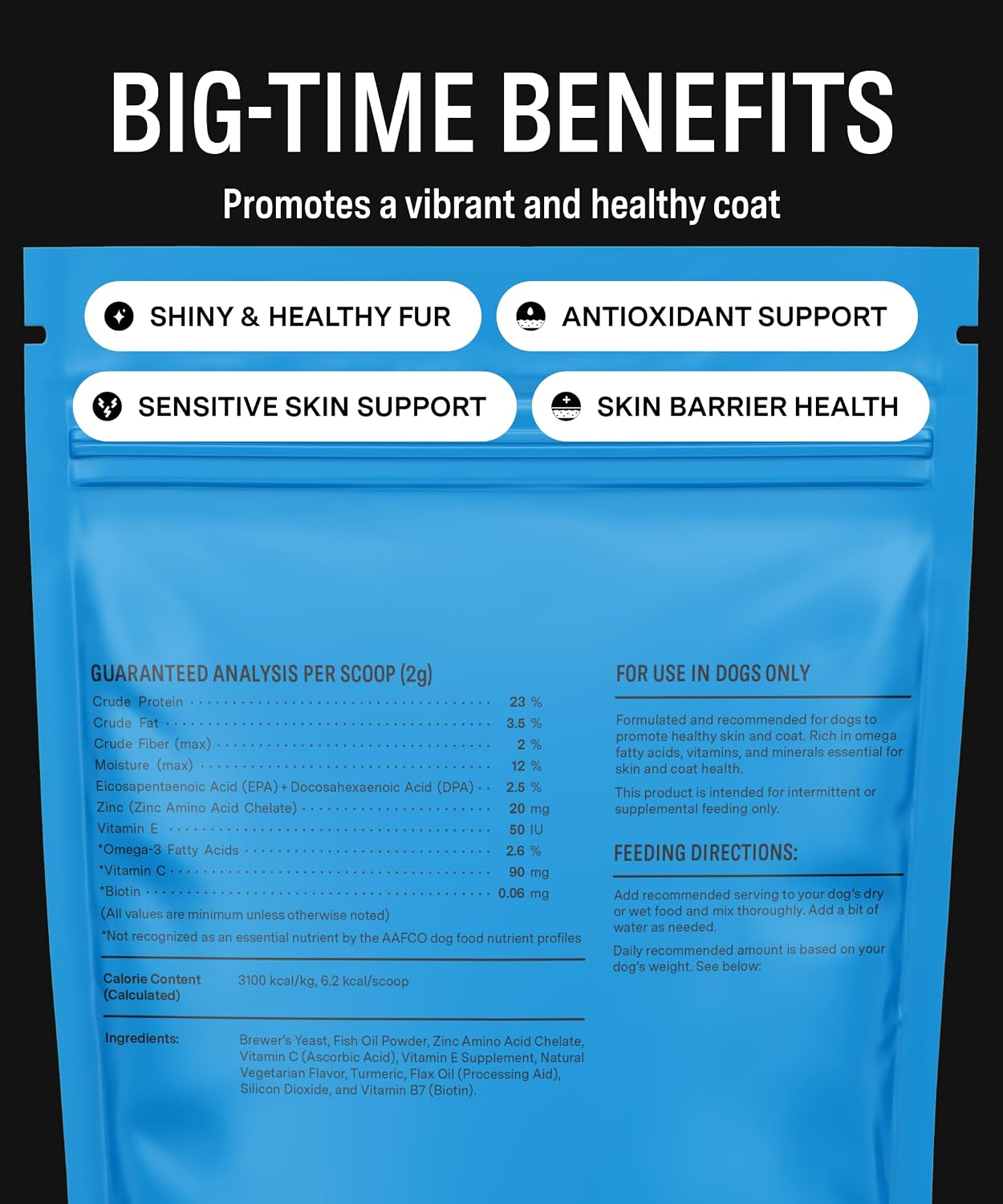 Fi Skin & Coat Powder - Suplemento para Perros (90 dosis)