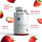 Consult Health BIOTIN GAIN Gummies con ANAGAIN - 10.000 mcg de Biotina - 60 Gominolas