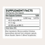 THORNE - Vitamina K - Vitaminas K1 y K2 (como MK-4 y MK-7) - 60 Cápsulas