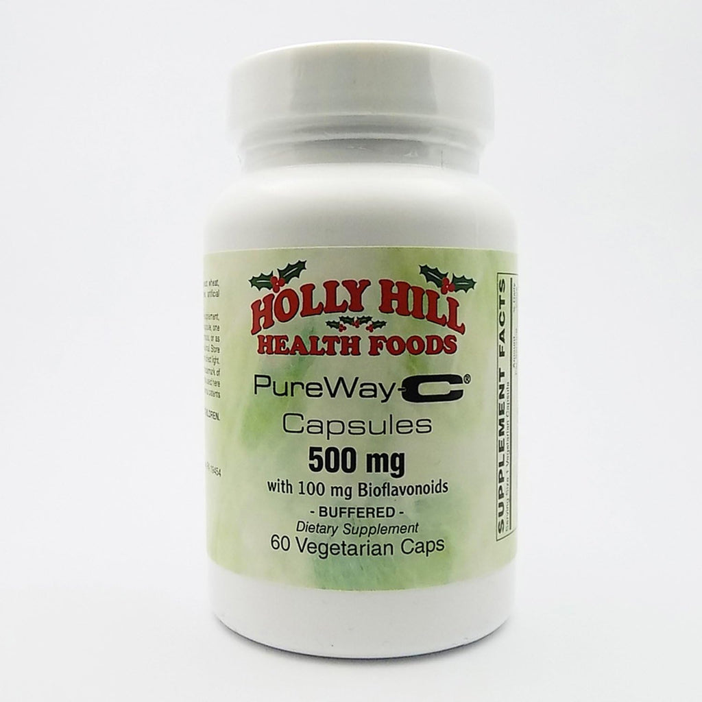 Holly Hill Health Foods, PureWay-C 500 mg with 100 mg Bioflavonoids, Buffered, 60 Vegetarian Capsules