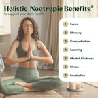 Rootful Mind Alpha Focus Nootrópico - Suplemento para la Memoria y Concentración - 60 Cápsulas
