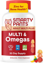 SmartyPants Plus Multi & Omegas Multivitamínico en Gominolas para Hombres y Mujeres – 90 Gominolas (30 Días)