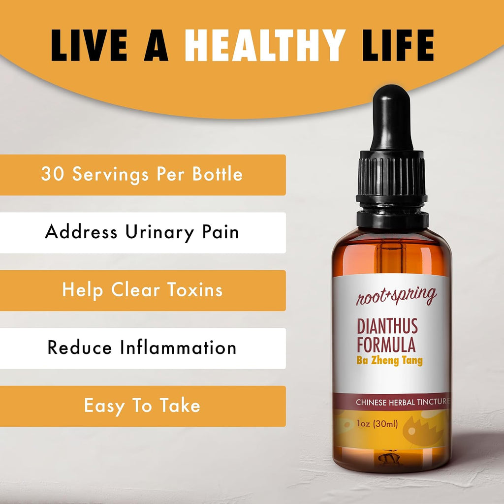 root + spring Dianthus Formula - Tintura de Ba Zheng Tang, Extracto Líquido 1 oz