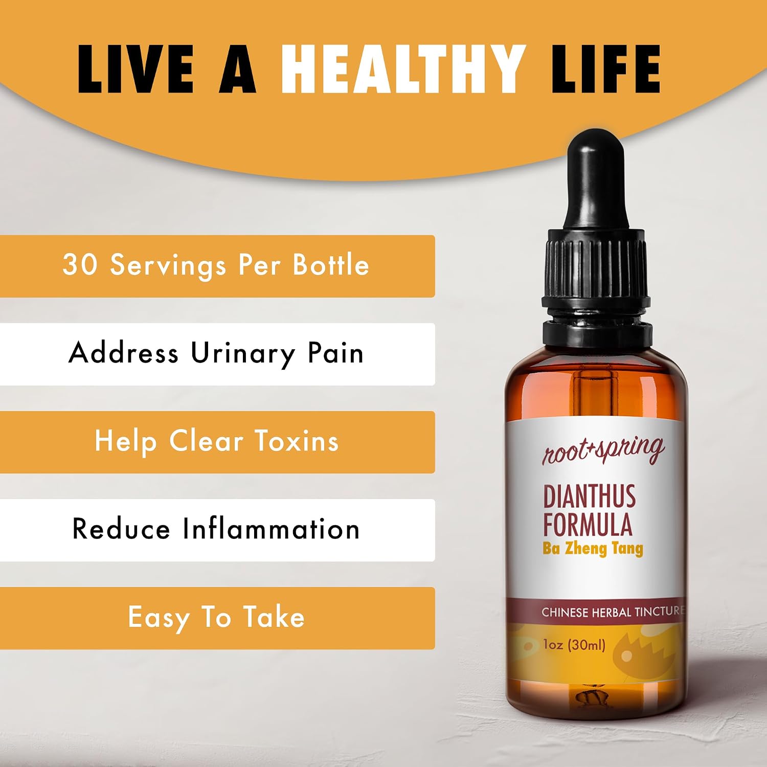 Dianthus Formula - Ba Zheng Tang - Tintura Herbal (Extracto Líquido) con Gotero - 1 oz
