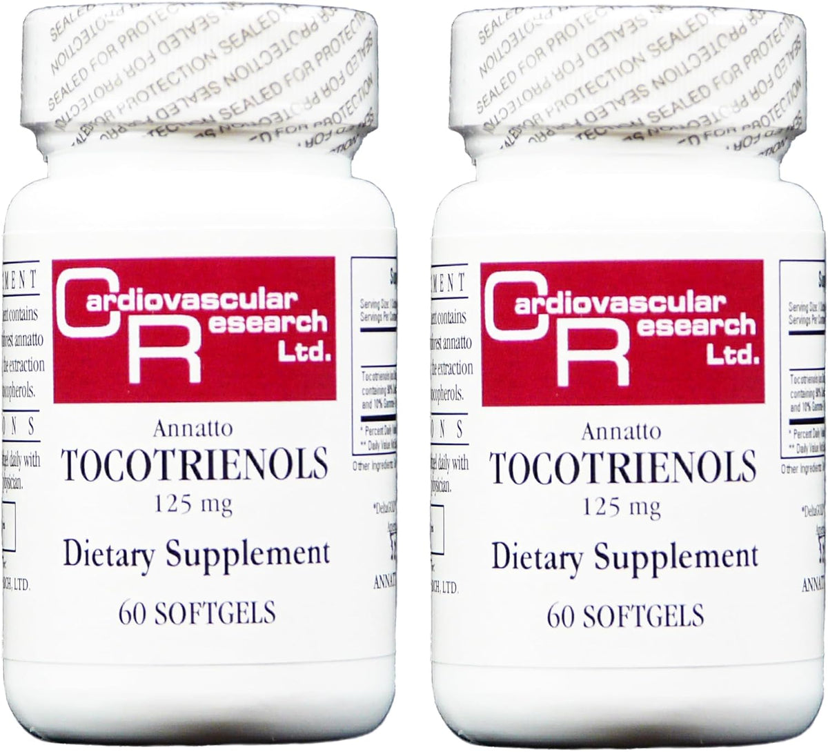 Cardiovascular Research Vitamina E con Tocotrienoles de Annatto - 125 mg - 120 Cápsulas – Image 1