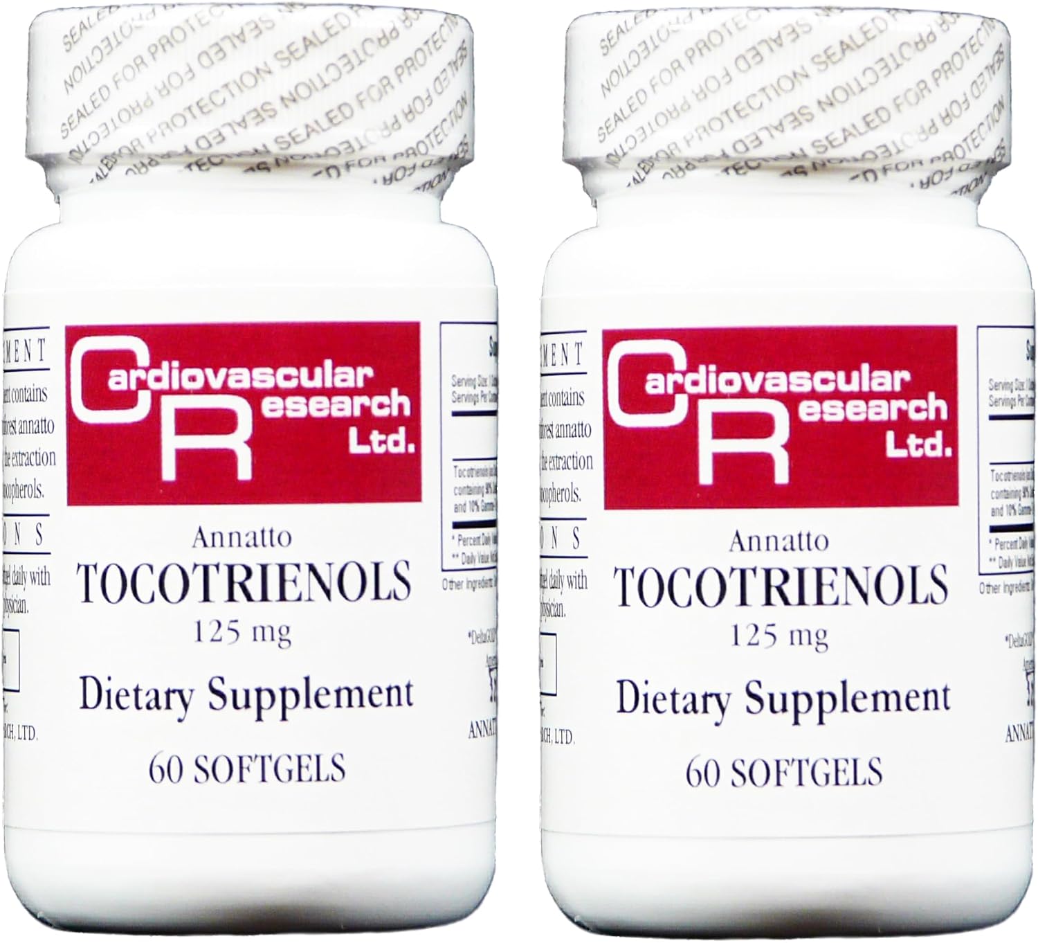 Cardiovascular Research Vitamina E con Tocotrienoles de Annatto - 125 mg - 120 Cápsulas