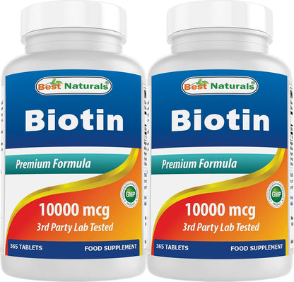 Best Naturals Biotina (Vitamina B7), 10.000 – Piel: La biotina contribuye al mantenimiento de la piel en – Image 9