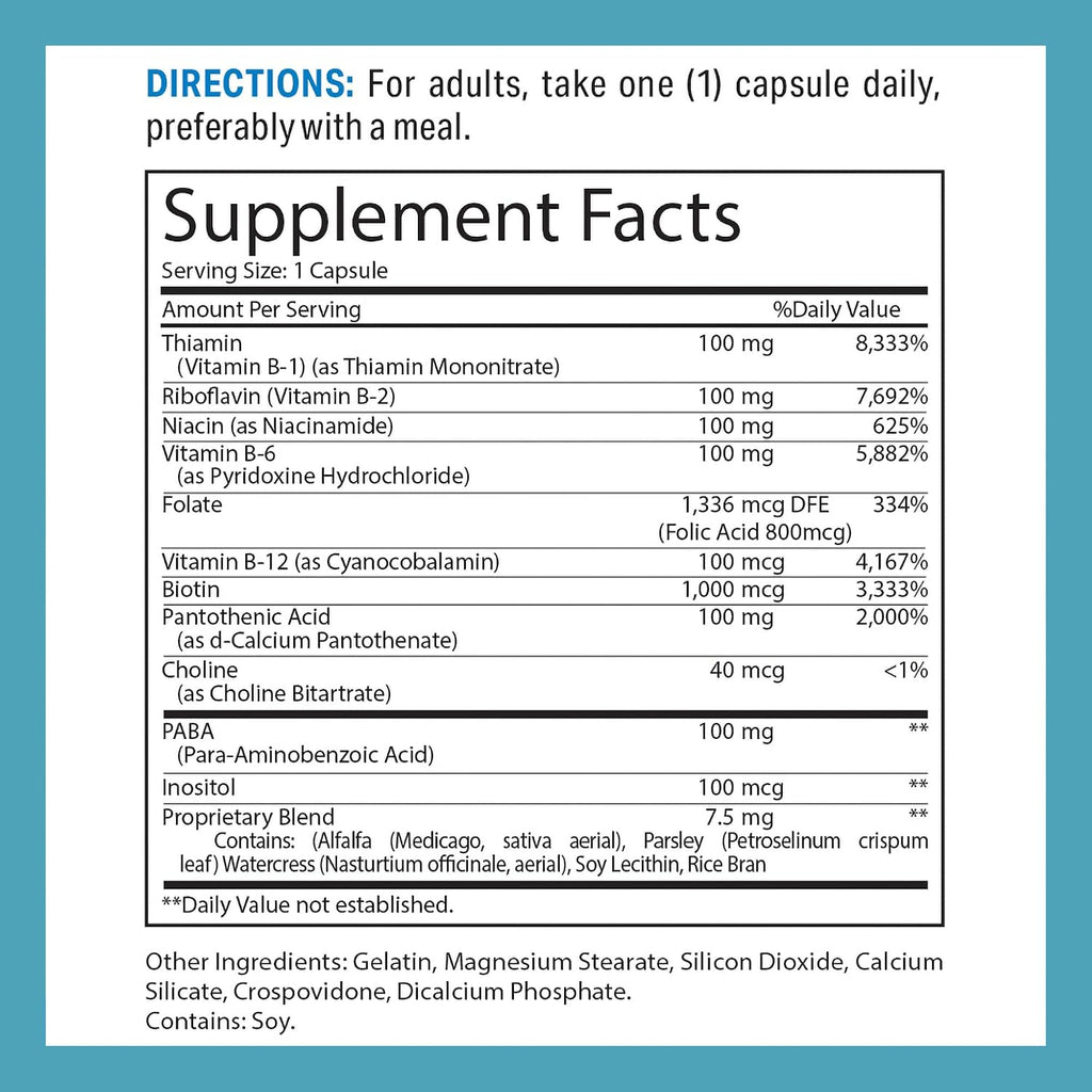 Vitamin World B-Complex 100 - 200 Cápsulas de Liberación Rápida