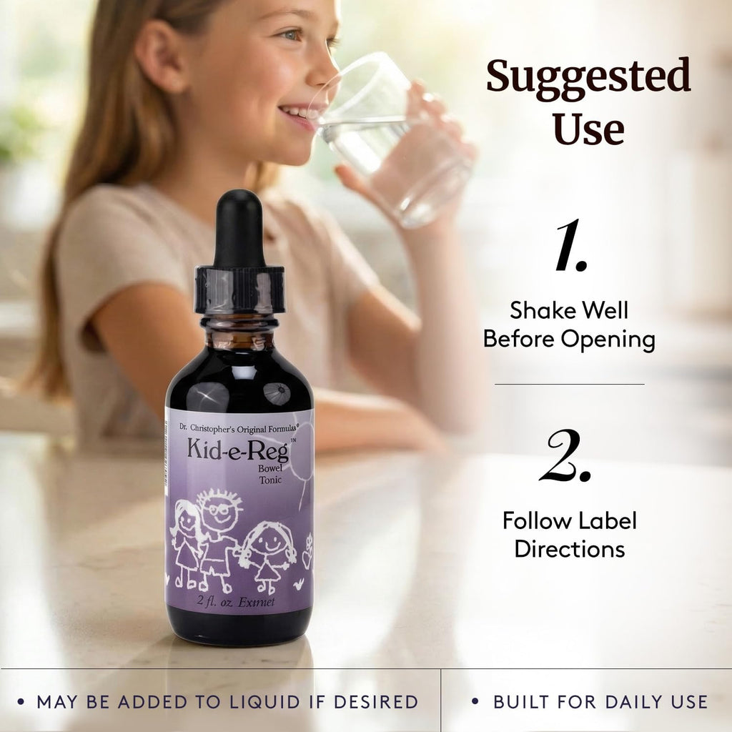 Christopher's Original Formulas Kid-e-Reg Tónico Herbal para Niños – Pack de 2 (2 oz cada uno)