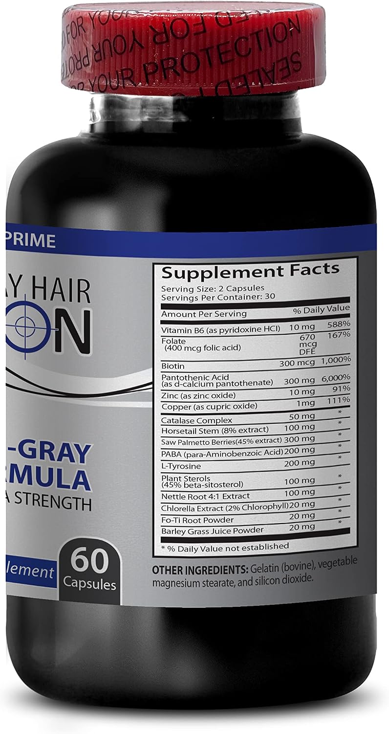 Catalase 5000 - Grey Hair Solution for Men and Women - 120 Capsules