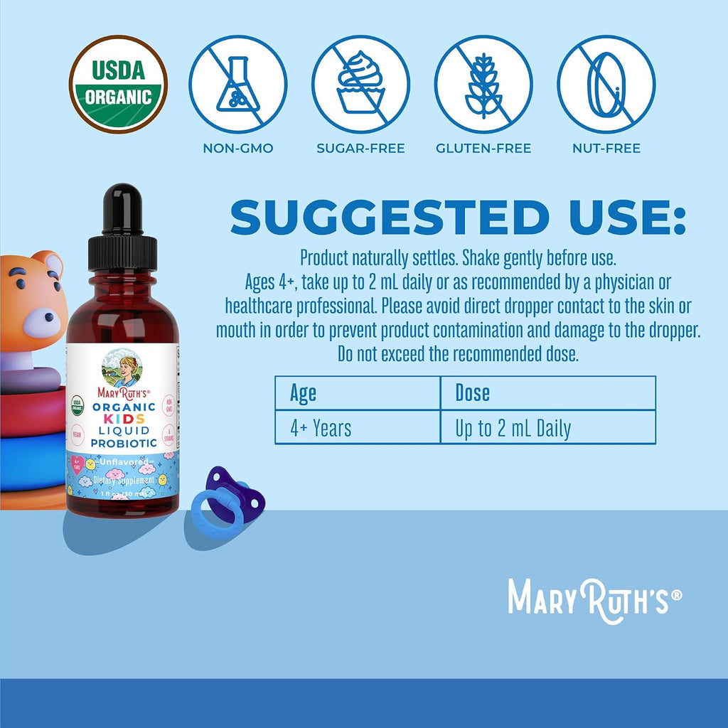 MaryRuth's Probiótico Líquido Orgánico para Niños - 30 ml