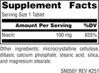 Source Naturals Niacina, Vitamina B3 sin OGM - 100 mg, 100 Tabletas