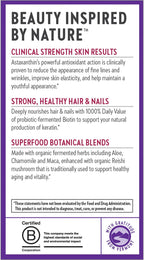 New Chapter Hair Skin & Nails con Biotina Fermentada y Astaxantina, 30 Cápsulas Vegetarianas