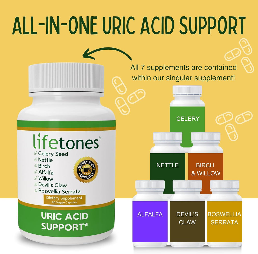 Life Tones Limpieza y Soporte de Ácido Úrico – 60 Cápsulas Veganas