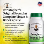 Christopher's Original Formulas Complete Tissue & Bone Formula – 100 VCaps – Pack de 3