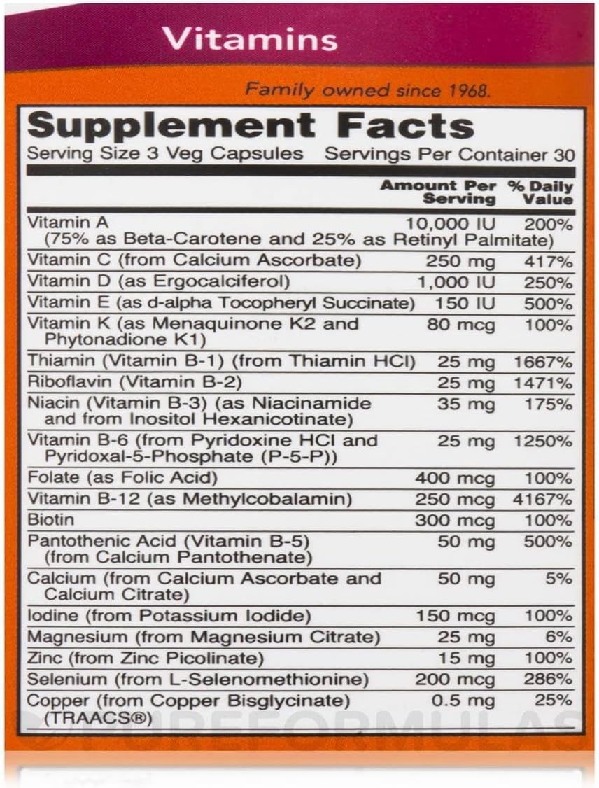 Now Foods ADAM Multivitamínico Superior para Hombres 90 cápsulas