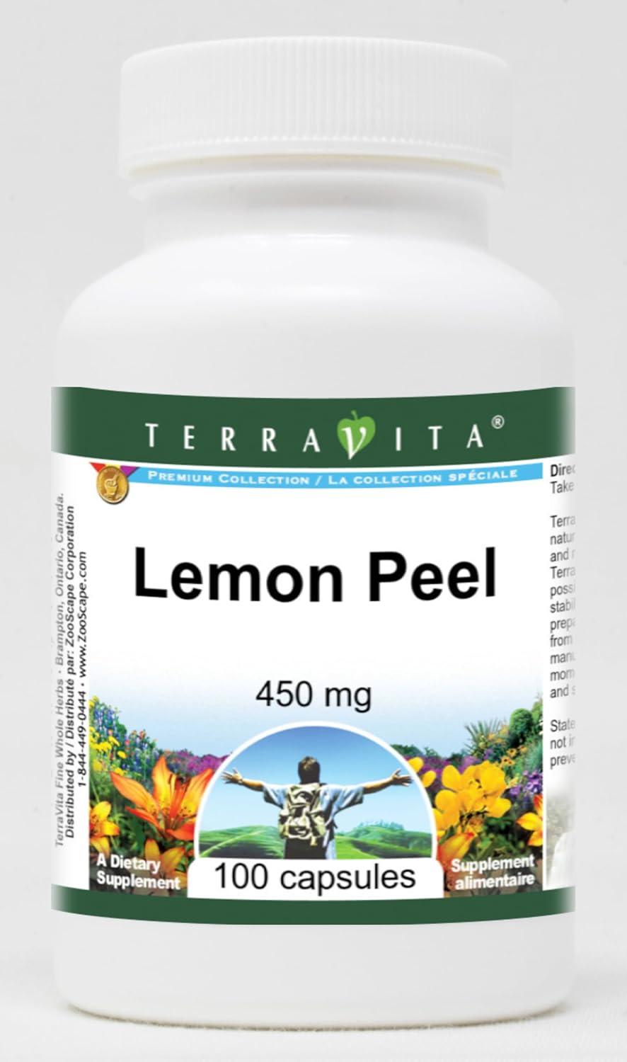 Cáscara de Limón - 450 mg (100 Cápsulas) - 3 Paquetes - Terravita