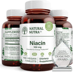 Natural Nutra Niacina 100 mg, 100 comprimidos